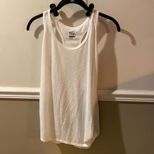 White Old Navy Active Tank with tie front
